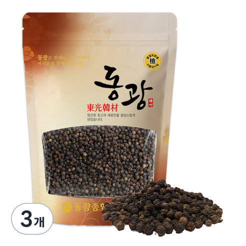 동광한방몰 리필용 통 흑후추, 200g, 3개