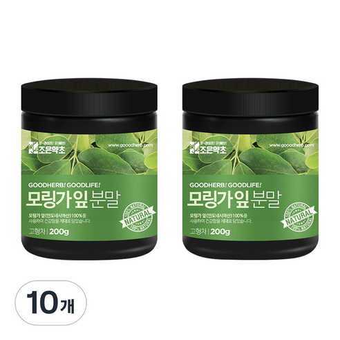조은약초 프리미엄 모링가 잎가루, 200g, 10개