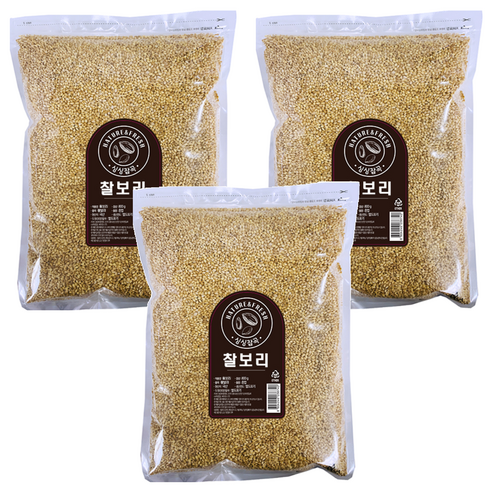 싱싱잡곡 찰보리쌀, 800g, 3개