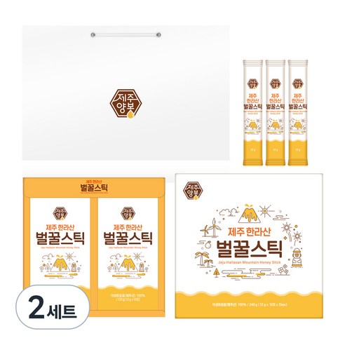 제주양봉 제주 한라산벌꿀 꿀스틱 8호 12g x 20p + 쇼핑백