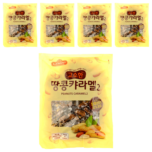 일광제과 캔디 땅콩캬라멜2, 600g, 5개