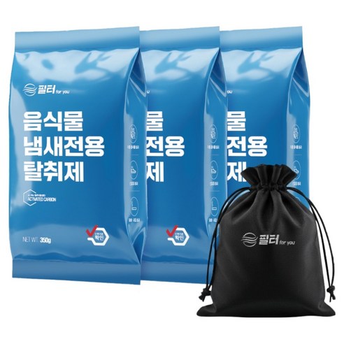 필터포유 음식물 처리기 필터 리필 숨쉬는 탈취 활성탄 + 다용도 파우치 세트, 에코체 ECC-800, 단일 색상