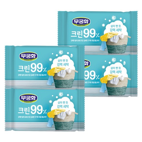 무궁화 크린99% 세탁비누, 230g, 4개