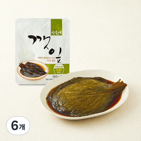 [로켓프레시] 산들메 깻잎절임, 150g, 6개