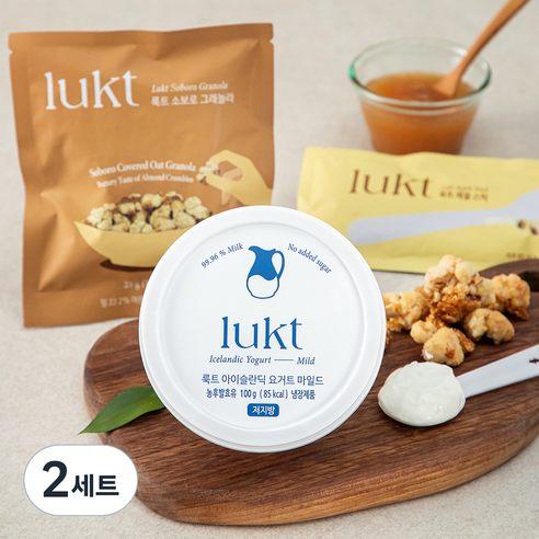 룩트 아이슬란딕 요거트 마일드 100g + 애플스틱 50g + 소보로 클러스터 25g
