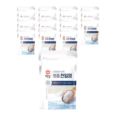 백설 오천년의 신비 천일염 가는입자, 12개, 250g