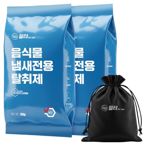 필터포유 음식물 처리기 필터 리필 숨쉬는 탈취 활성탄 + 다용도 파우치 세트, 쉘퍼, 단일 색상