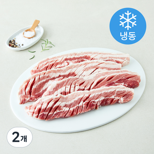 [로켓프레시] 칼집 넣은 두툼한 암퇘지 삼겹살 (냉동)