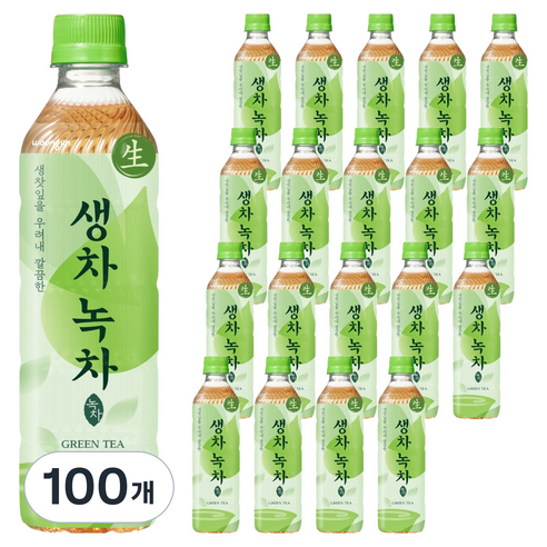웅진 생차 녹차, 500ml, 100개