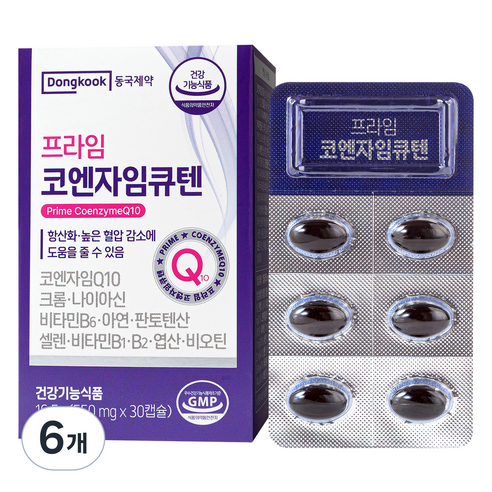 동국제약 프라임 코엔자임큐텐 16.5g, 6개, 30정