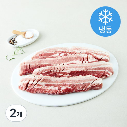 [로켓프레시] 칼집 넣은 두툼한 암퇘지 오겹살 (냉동)