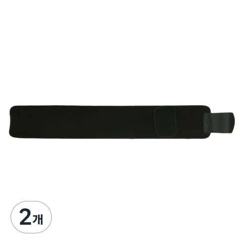 리치라인 심플한 깔끔한 허리보호대 블랙 엠보싱 노포켓, 2개