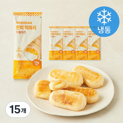 [로켓프레시] 고고단 떡마리 더블치즈 (냉동), 100g, 15개, 1개입