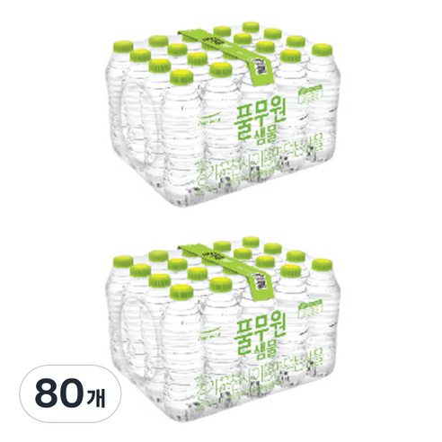 풀무원샘물 무라벨 생수, 330ml, 80개