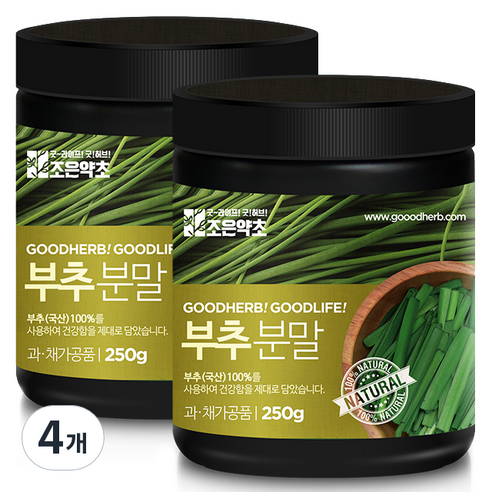 조은약초 프리미엄 부추 가루, 250g, 4개