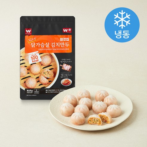 [로켓프레시] 외갓집 닭가슴살 김치만두 (냉동), 810g, 1개
