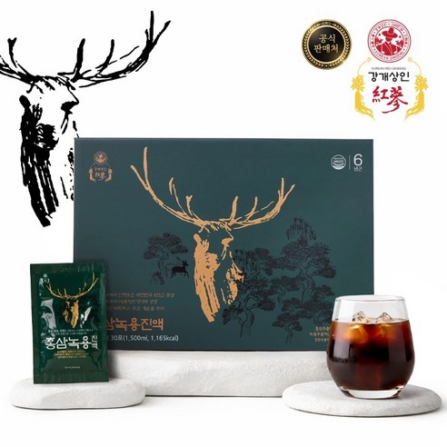 강개상인 홍삼녹용진액(50m x 30포) 6년근 파우치형 보양식을 대신합니다