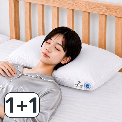 로이잠 꿀잠 숙면 호텔 베개, 2개, 로얄화이트