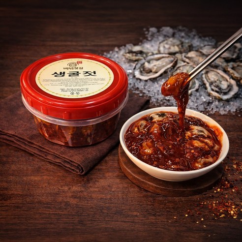 백년젓갈 생굴젓 / 국내산 / 국내제조 / 프리미엄 / 저염 / 400g / 500g / 600g, 600g, 1개
