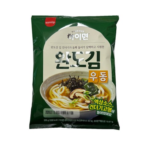 삼립 하이면 한국식 완도 김우동 우동