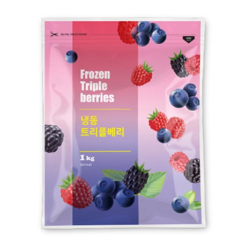 맥그로우앤마리 냉동 트리플베리, 1개, 1kg