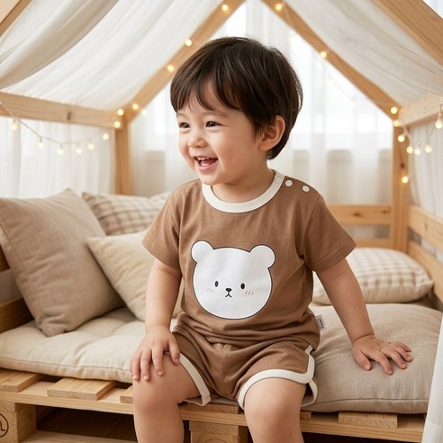 몽실이 애니멀 라인 반팔실내복