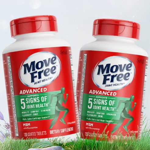 쉬프 무브 프리 조인트 헬스 어드밴스드 플러스 MSM 글루코사민 + 콘드로이틴 코티드 타블렛
