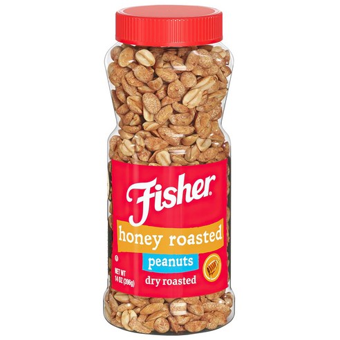 피셔 허니 로스티드 피넛 드라이 로스티드 [대한항공 꿀땅콩], Fisher Snack Honey Roasted Dry Roasted Peanuts