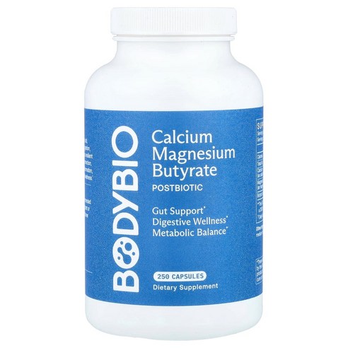 보디바이오 BodyBio, 칼슘/마그네슘 부티레이트 캡슐 250정 미국 해외 직구 뼈건강