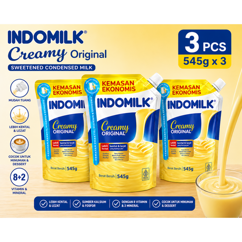 INDOMILK Creamy Original 535g Indonesian Creamer Susu Kental Manis 인도밀크