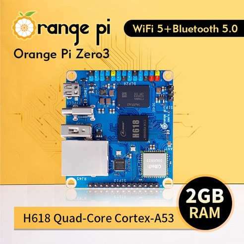 DS 0X ORANGE RAM SBC PC ALLWINNER WIFI 미니 보드 ZERO3 PI 블루투스 2GB 단일 1GB DDR4 컴퓨터 4GB 개발 H618 ZERO