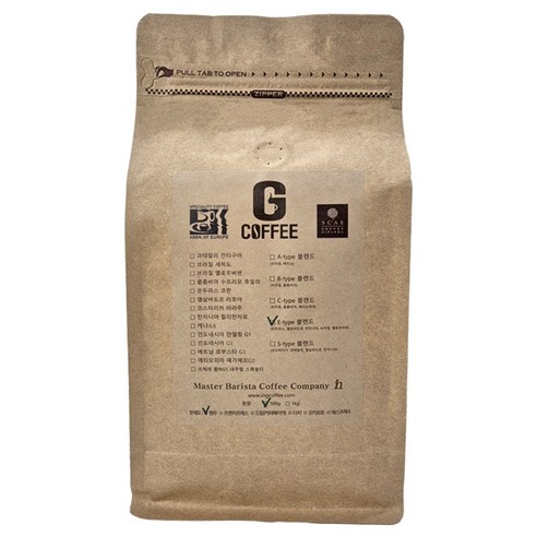 지커피 E타입 블랜드 갓볶은 원두커피, 500g, 1개, 프렌치프레스(굵음)