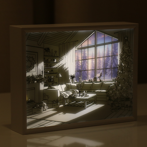 라인트 선샤인 LED 그림 액자 무드등 조명
