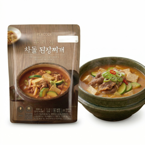[피코크] 우리집 차돌된장찌개 500g x 5팩