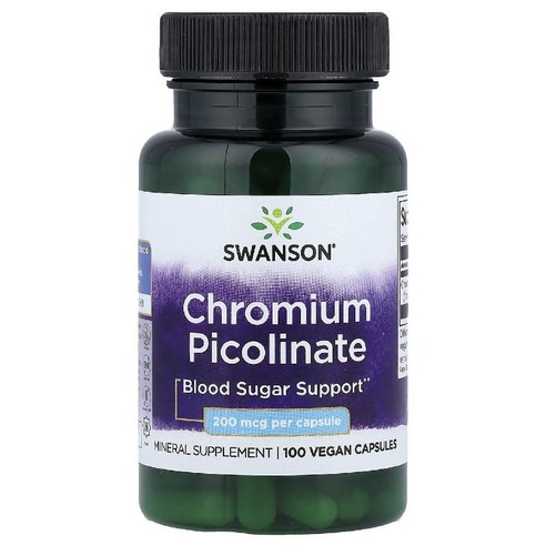 스완슨 피콜린산 크로뮴 크롬 200mcg 100캡슐 Chromium
