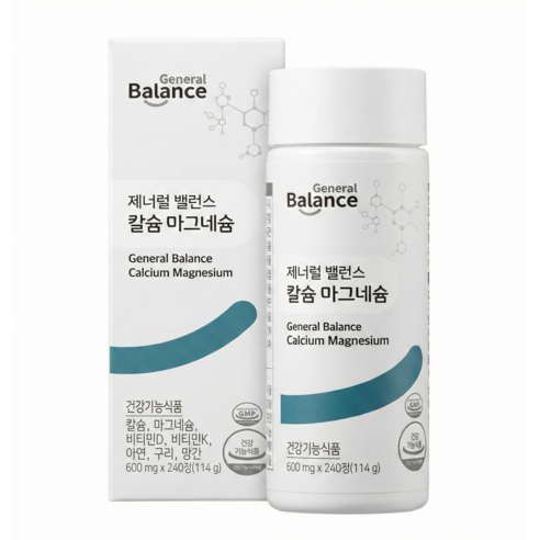 지쿱 제너럴 밸런스 칼슘마그네슘 칼마디, 240정, 1개