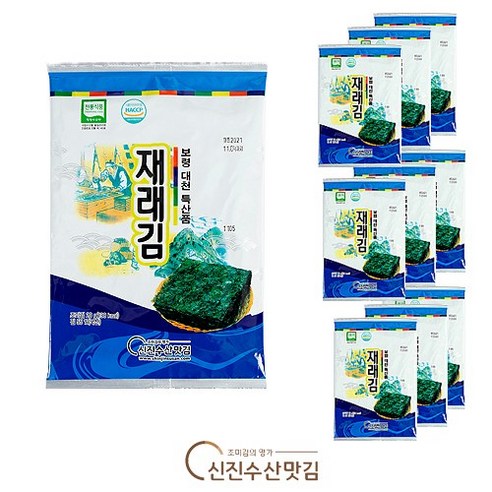 보령/대천신진수산맛김/할머니+엄마+손녀3대정성/재래김 ( 5매 )