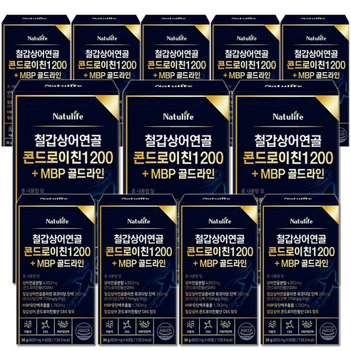 NT1 저분자 철갑상어 콘드로이친 1200 + MBP 6형 c6s haccp 식약청인증 프리미엄원료, 12박스, 60정