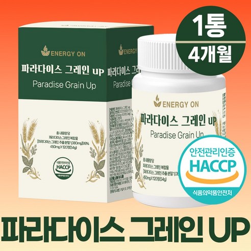 에너지온 파라다이스 그래인 추출물 파라다이스 그레인 up, 1개, 120정