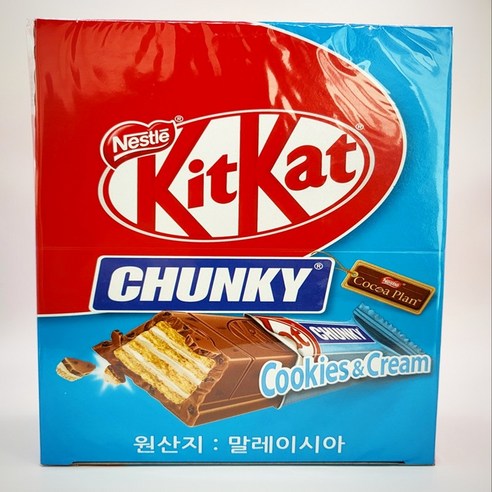 네슬레 킷캣 청키 쿠키앤크림 초코바, 38g, 72개