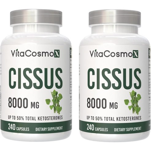 VitaCosmoX 시서스 추출물 Cissus 고함량 고농축 8000mg 케토스테론 50% 시서스 캡슐 시서스 가루 분말