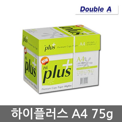 더블에이 하이플러스 75g 복사용지, 2500개, A4