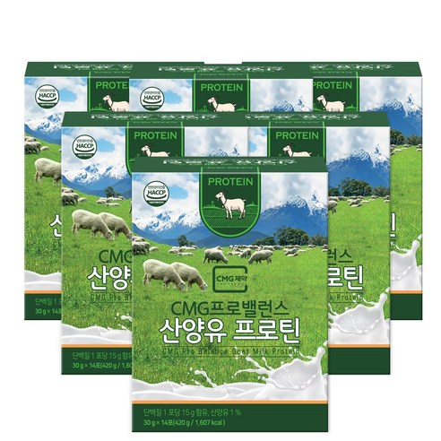 씨엠지제약 프로밸런스 산양유 프로틴 단백질쉐이크 산양유단백질 단백질보충제, 6개, 420g