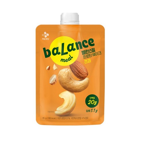 밸런스밀 프로틴쉐이크 견과 45g x 8개, 45g, 8개