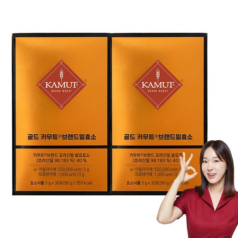 그레인온 골드 카무트 브랜드밀 효소, 90g, 2개