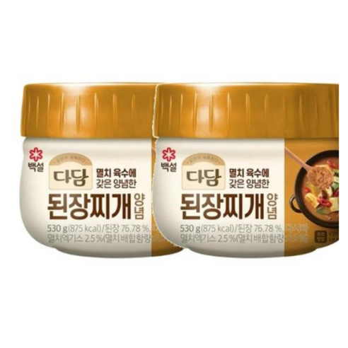 다담 된장찌개전용 된장, 530g, 2개