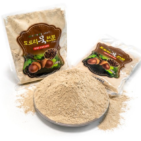 [빠른발송] 국산 100% 도토리묵 가루 도토리 전분 - 비비x푸드, 1개, 500g