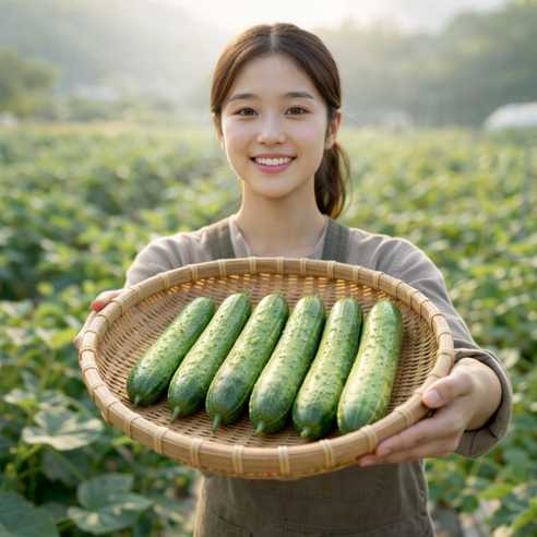 요슐라 백다다기 오이 특품 국내산 신선 채소 아삭한 식감 가정용 대용량, 1세트, 3kg