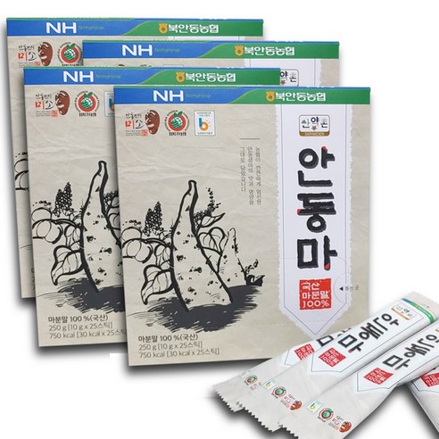 산약촌 농협 안동 마가루 스틱형 250g 4박스