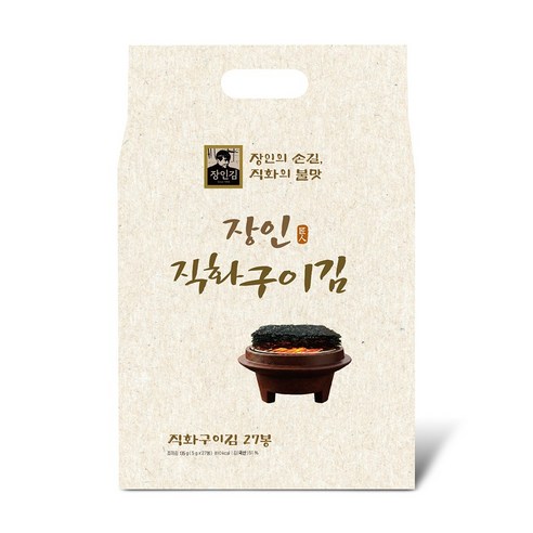 신안김 장인 직화구이 도시락김 5g*27봉 국내산 명절 선물세트, 3세트, 135g
